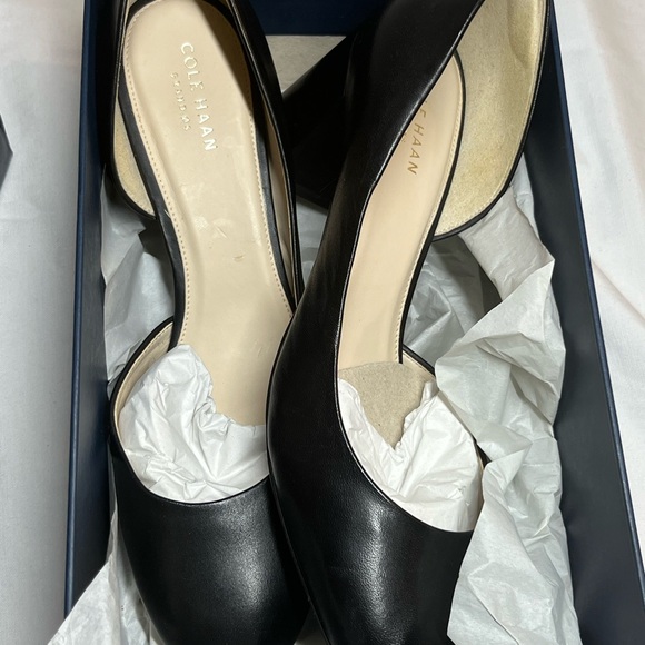 Cole Haan Women's Daina D’Orsay Black Leather Pump. Size 8B New in Box - Picture 3 of 10